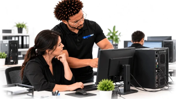 IT Support at a Modern Workstation