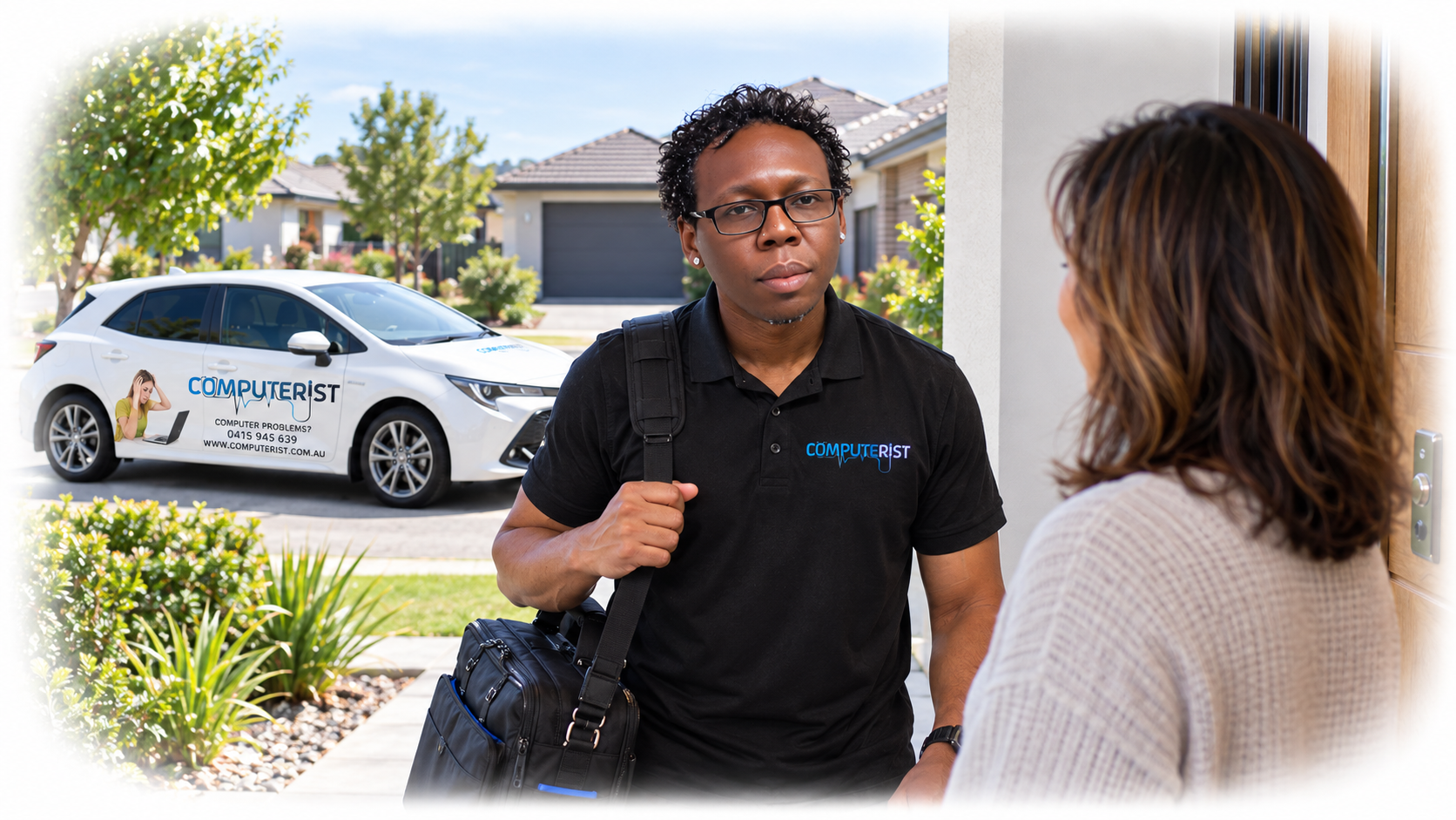 24. Computerist Technician at a Doorstep